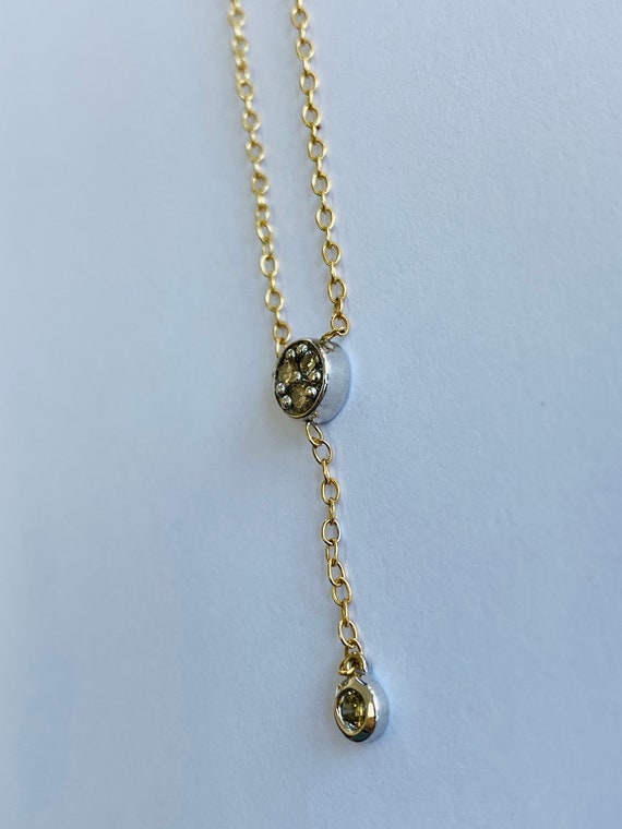 14K Yellow Gold and 14K White Gold Necklace *VINT… - image 2
