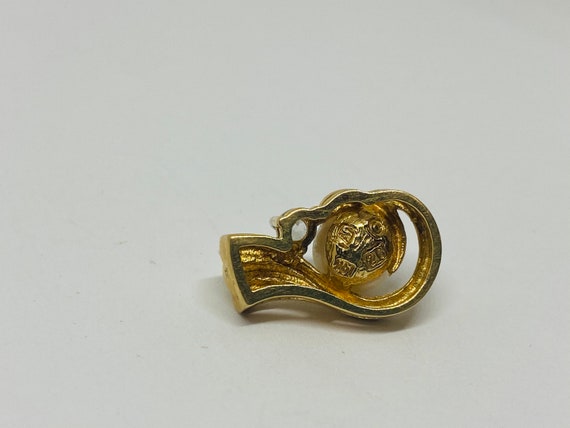 14K Yellow Gold + Pearl + Diamond Pendant/Charm *… - image 6