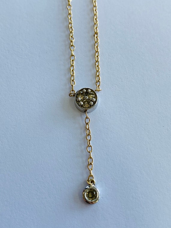 14K Yellow Gold and 14K White Gold Necklace *VINT… - image 3
