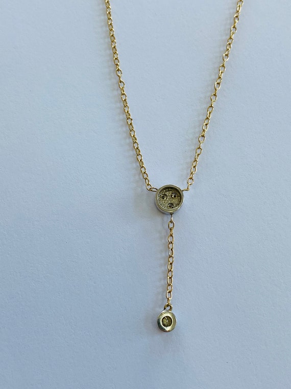 14K Yellow Gold and 14K White Gold Necklace *VINT… - image 5