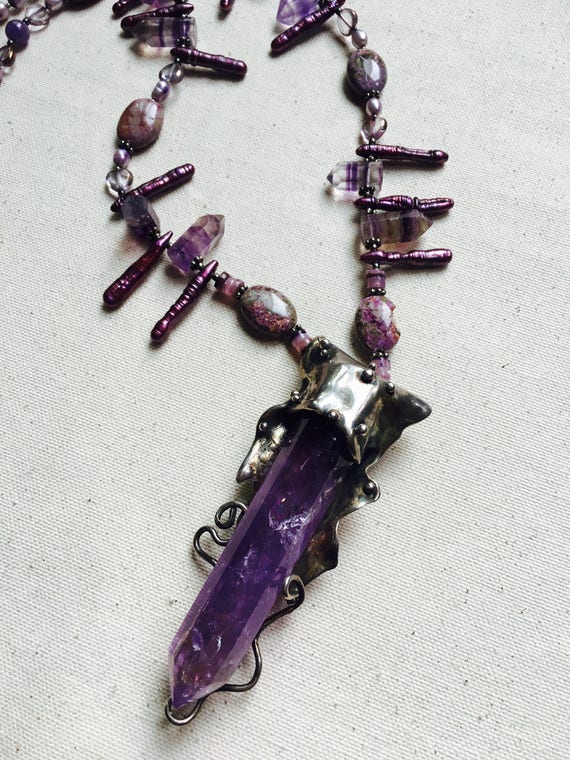 Stunning and healing STERLING SILVER AMETHYST cry… - image 8
