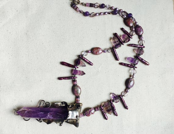 Stunning and healing STERLING SILVER AMETHYST cry… - image 5