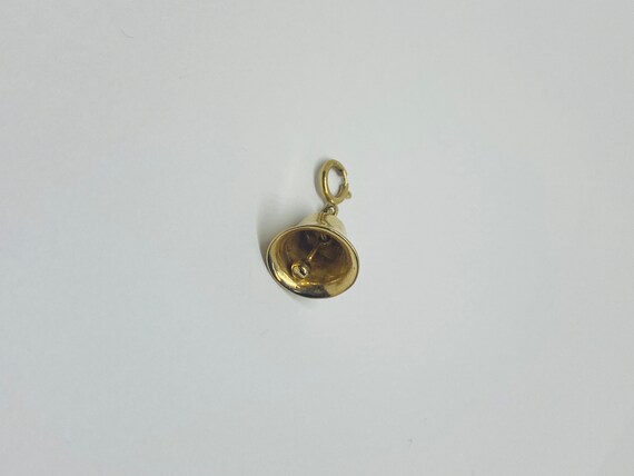 14K Yellow Gold Ringing Bell Pendant/Charm *VINTA… - image 6