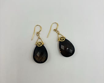 14K Yellow Gold Pendant + Drop-Down Earrings Earrings Set *VINTAGE*