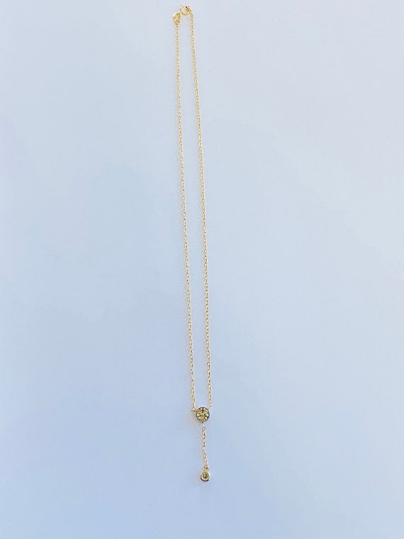 14K Yellow Gold and 14K White Gold Necklace *VINTA