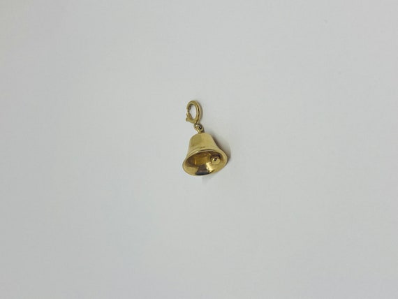 14K Yellow Gold Ringing Bell Pendant/Charm *VINTA… - image 1