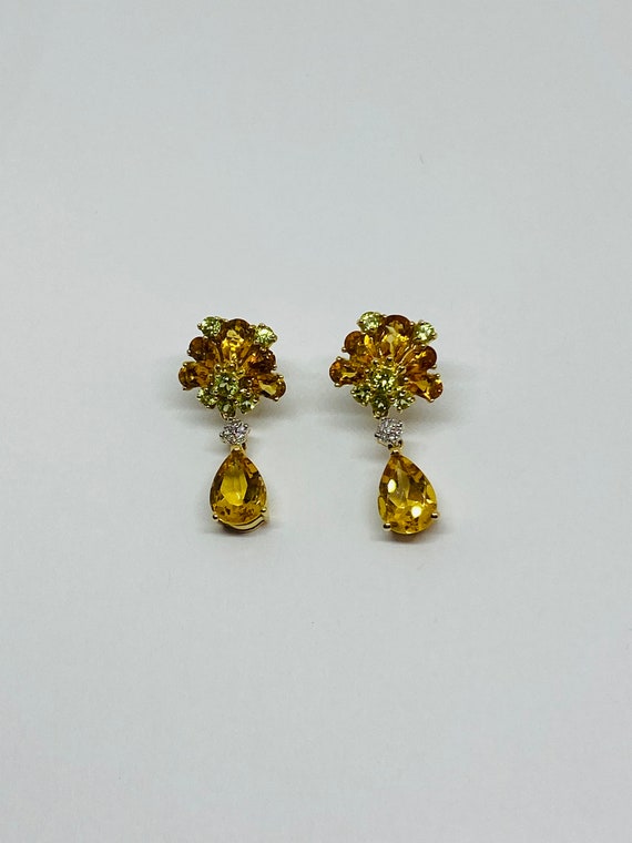 14K Yellow Gold + Pear-Shaped/Tear-Shaped Yellow Topa… - Gem