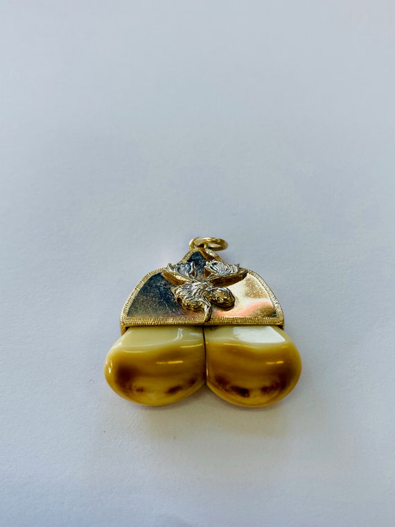 14K Yellow Gold and 14K White Gold Moose Tooth Pe… - image 7