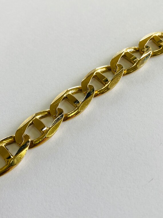 3.2mm 14k Yellow Gold Mariner Link Anklet