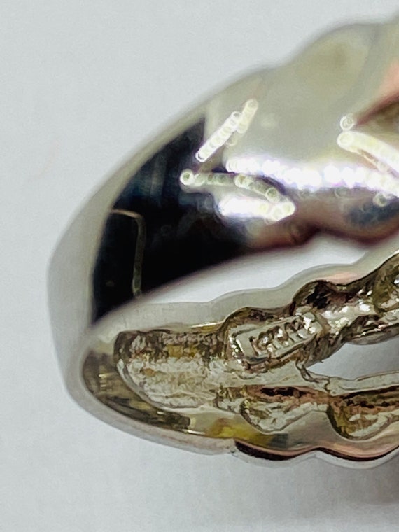 14K White Gold + Yellow Rectangular Stone + Clear… - image 7