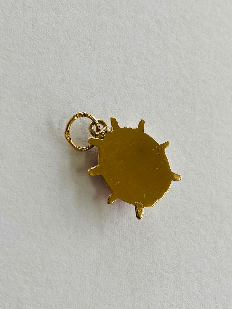 Enamel Lady Bug PendantCharm *VINTAGE* 14k Yellow Gold