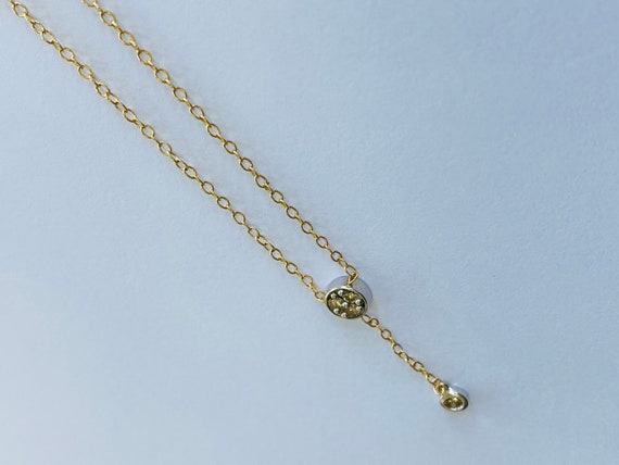 14K Yellow Gold and 14K White Gold Necklace *VINT… - image 6