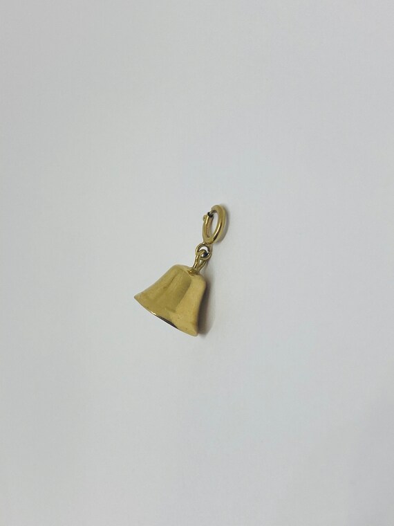 14K Yellow Gold Ringing Bell Pendant/Charm *VINTA… - image 3
