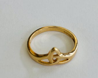 14K Yellow Gold Statement Ring BAND SIZE 6 1/2 (or 6.5) *VINTAGE*