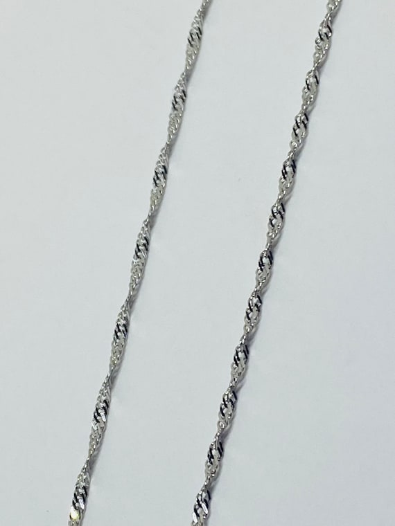 10k white gold chain 18 inch deals