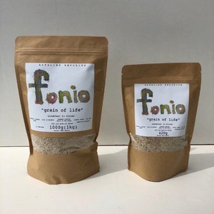 Fonio Grano 1000g (1KG)(2.2lbs) África Occidental 100% Orgánico Comercio Directo