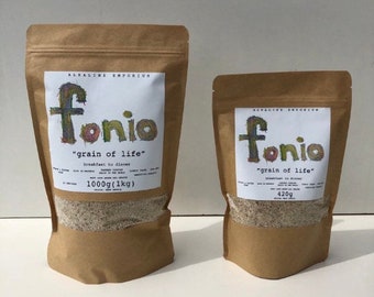 Fonio Grano 1000g (1KG)(2.2lbs) África Occidental 100% Orgánico Comercio Directo