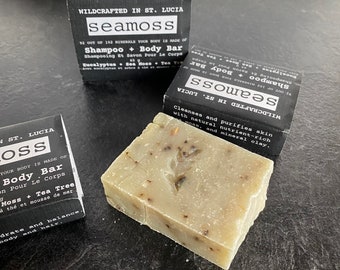 Seamoss Shampoo+Body Soap Bar (4 bars)