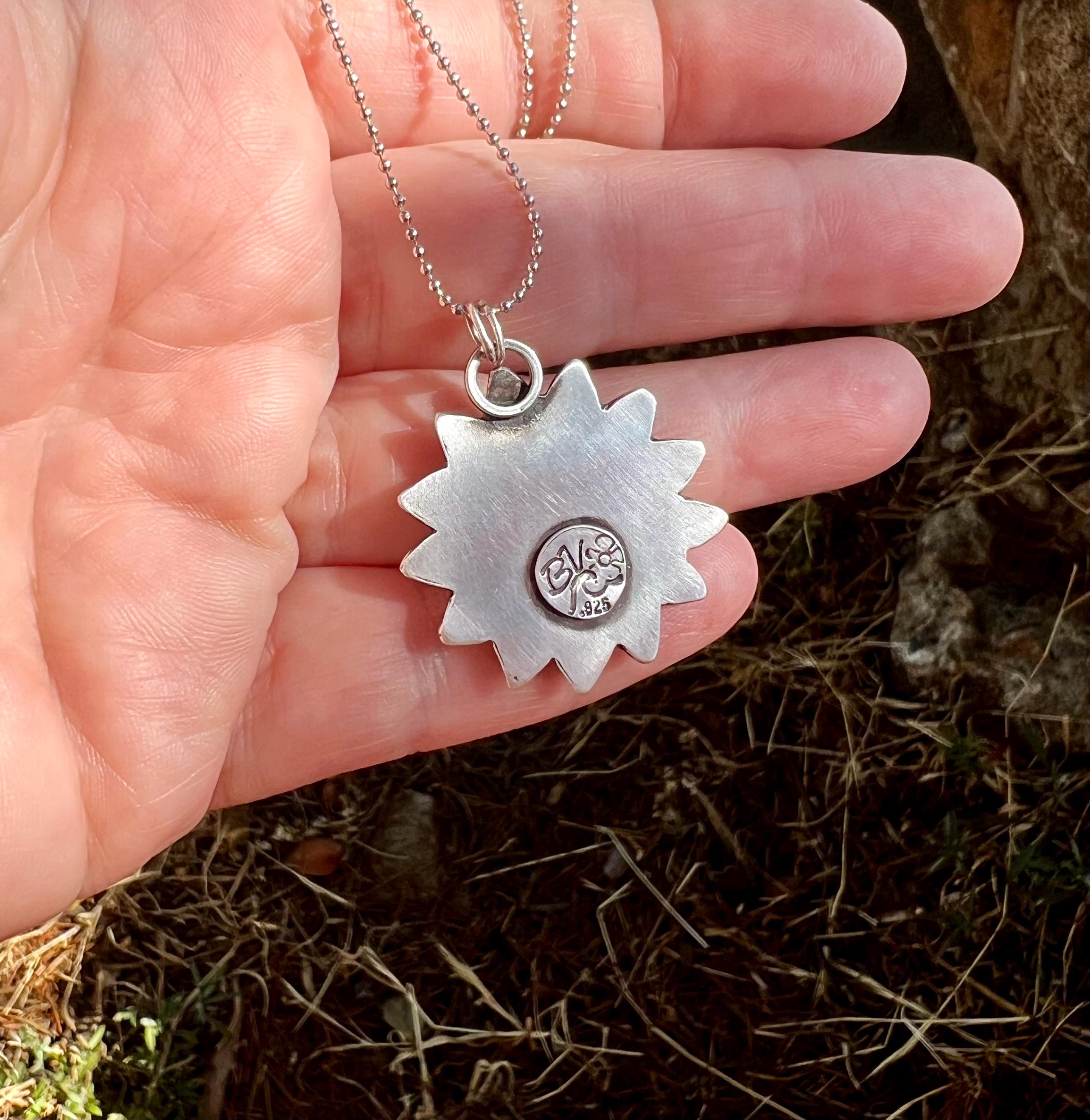 925 Sterling Silver Sunny Dayz Surfite Surfstone Sun One of