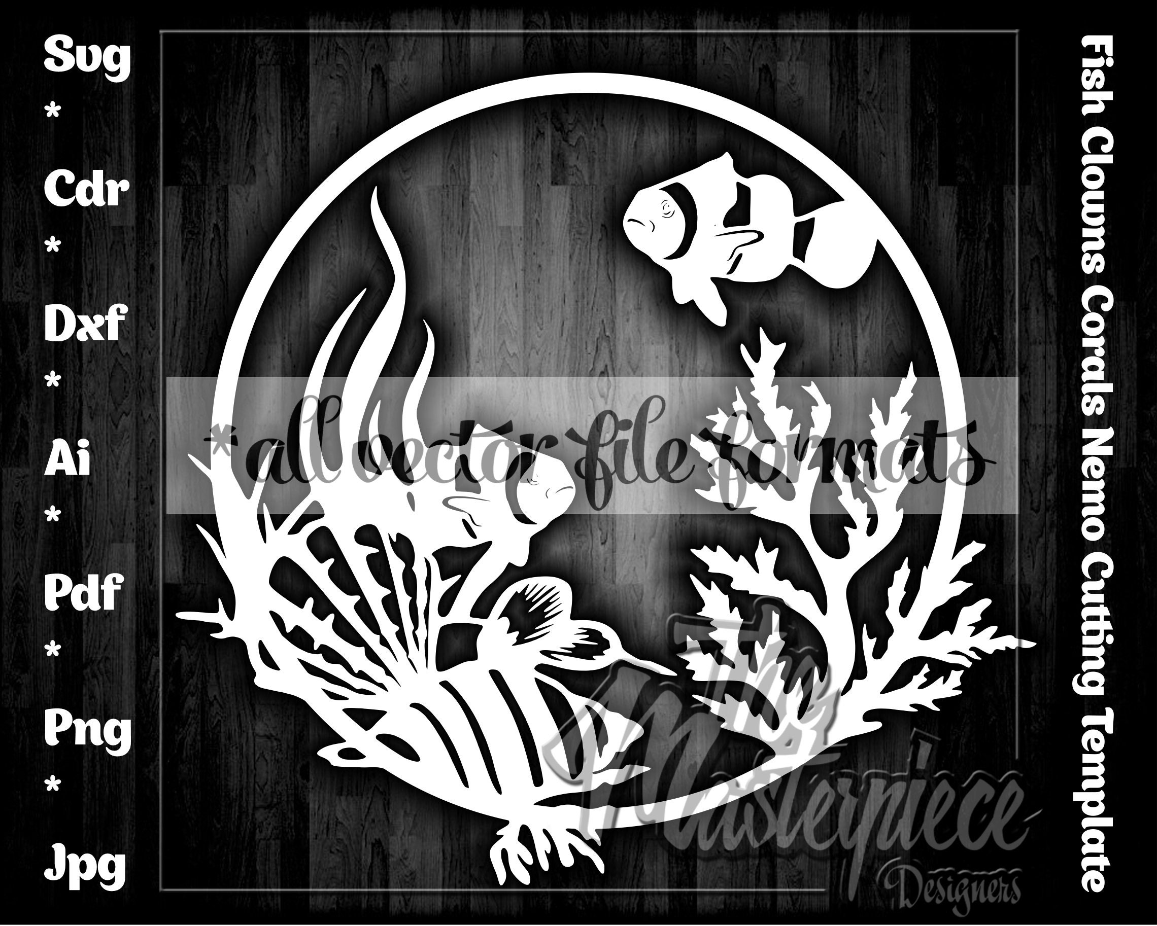 Download Vectors File Fish Clown Nemo Algae svg Cutting Template | Etsy
