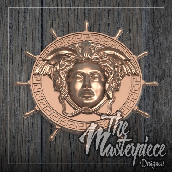 3d Stl Model Pendant Medusa Gorgon Steering Wheel Jewelry For Etsy
