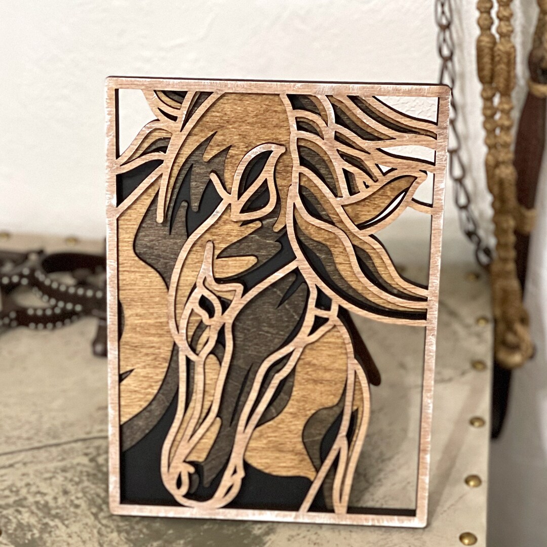Layered Wood Horse Wall Decor/wall Art Etsy