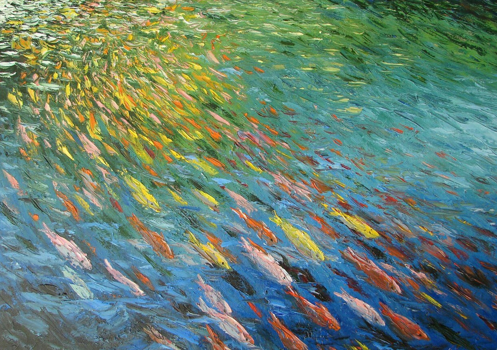 Energy of motion Fish wall art Colorful Painting Fish Etsy
