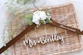 Personalized Wedding Dress Hanger: Bridal Shower Gift, Bridesmaid Name Hanger,Customized hanger, Bride hanger, Wedding gift,Wedding hangers