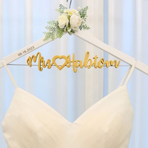 Bride Hanger, Wedding, Bridal Dress Hanger,Custom Made Hanger,Bridal Shower Gifts,Customized hanger image 1