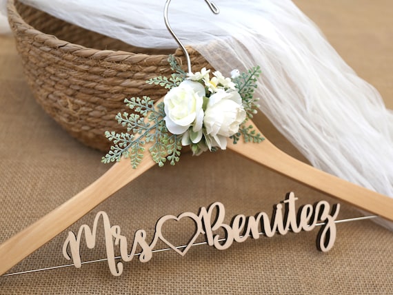 Personalized Wedding Dress Hanger: Bridal Shower Gift, Bridesmaids
