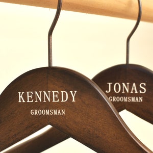 High quality solid wood hanger，Wedding Men's Hanger，Groom hanger, Groomsmen hanger,Wedding Hanger