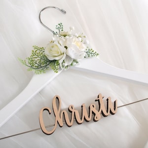 Personalized Wedding Hanger: Bridesmaid Dress, Engagement Gift