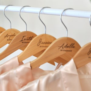 wedding hangers, personalized bridesmaid hangers, wedding name hangers, wooden carved hangers, bridal hangers, bridesmaid gifts