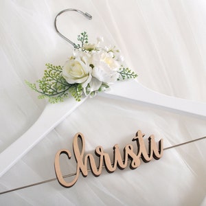Bride Hanger, Wedding, Bridal Dress Hanger,Custom Made Hanger,Bridal Shower Gifts,Customized hanger image 2