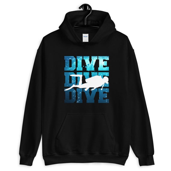 Unisex DIVEMASTER Scuba Diver Hoodie Sport Grey
