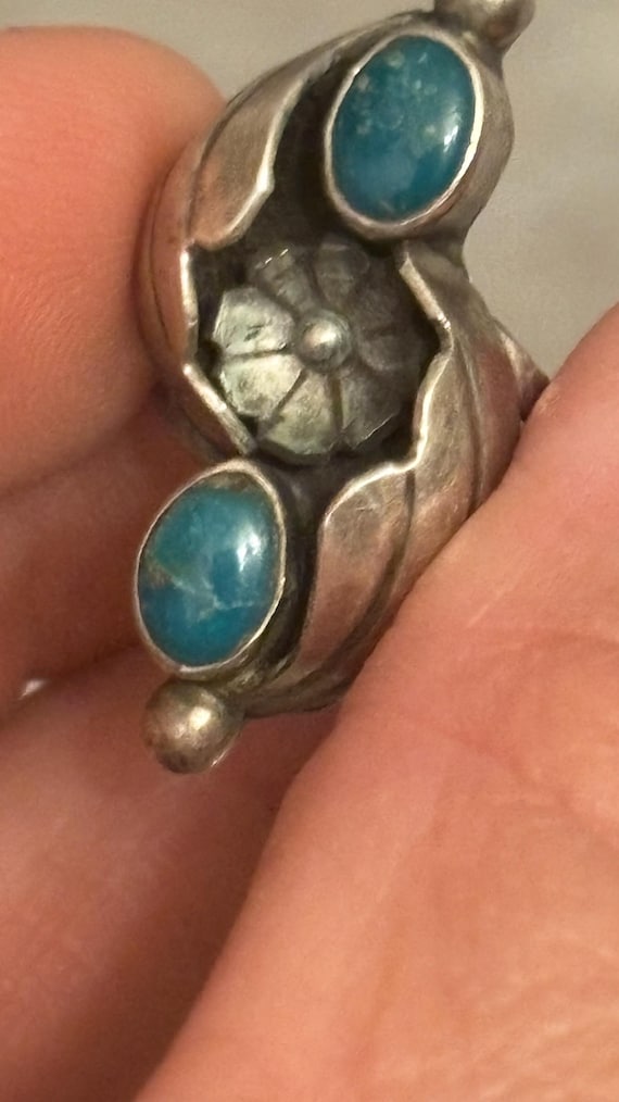 Native American artisan silver ring - image 1