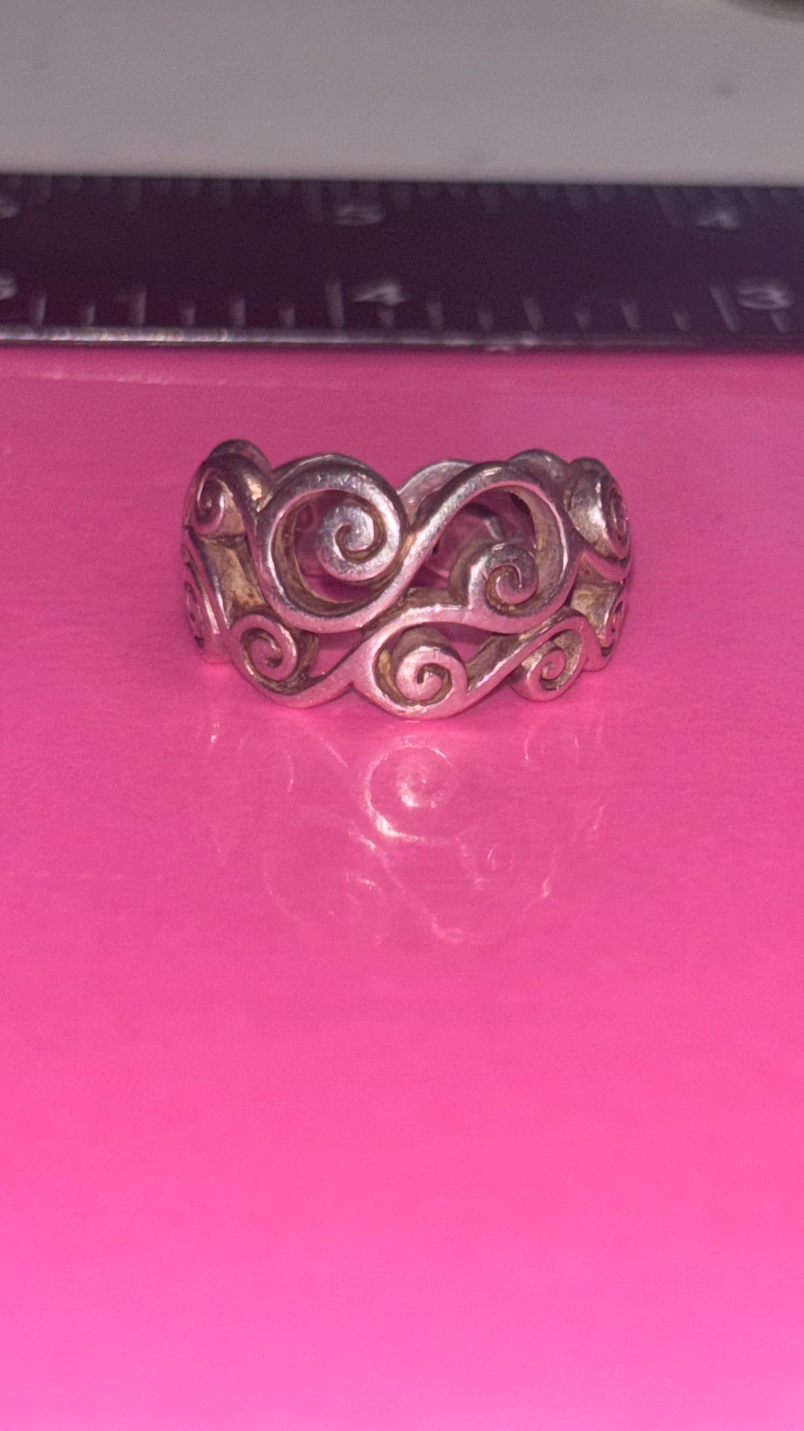 Wide Scroll Wide Scroll Design Sterling Silver Ring - Etsy
