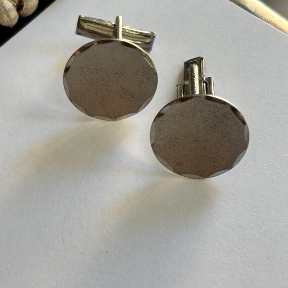 Solid sterling silver vintage cufflinks - image 1