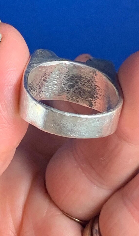 Awesome solid sterling silver men’s turquoise rin… - image 4