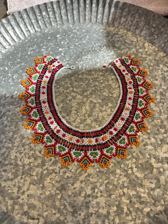 Stunning hand made beaded neck masterpiece