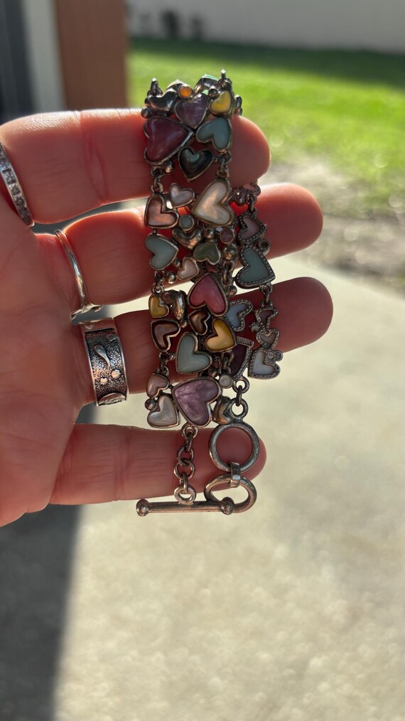 Beautiful, solid sterling silver, natural gemston… - image 5