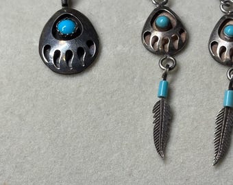 Vintage Authentic Native American Indian Jewelry Chunky Kingman
