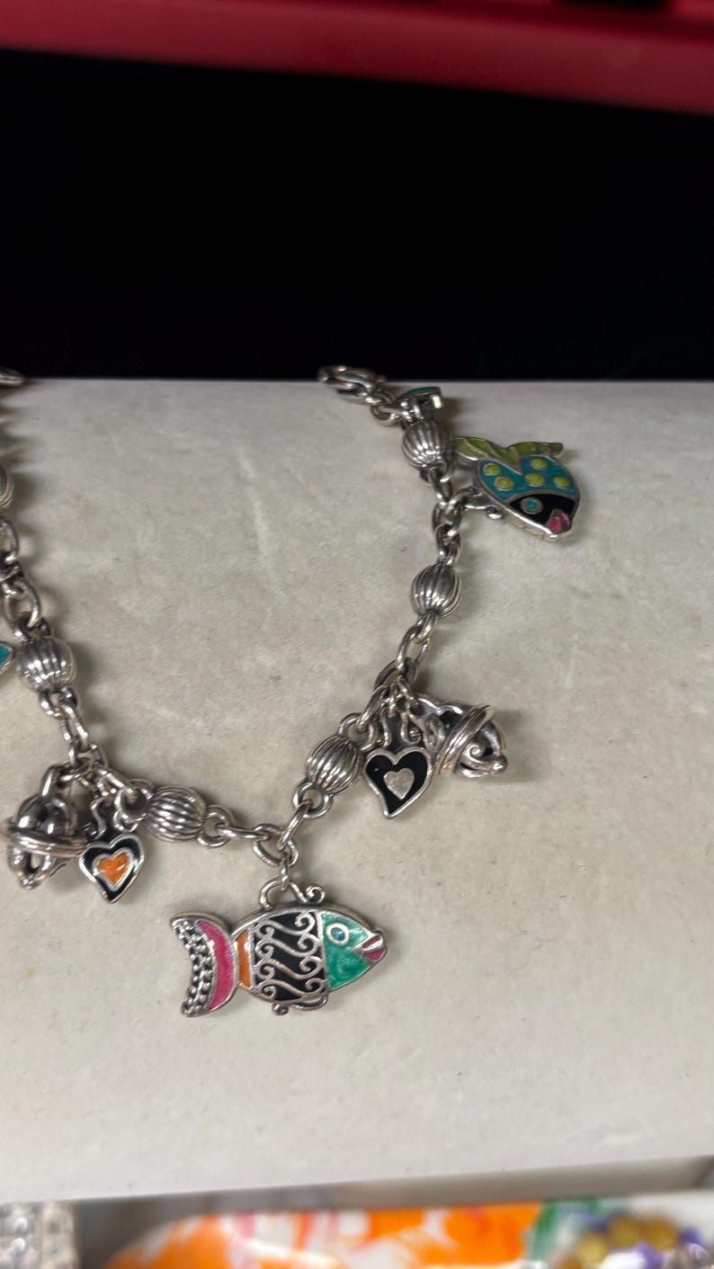 Brighton "Lil' Sea" Enamel Fish Charm Bracelet immagine 4