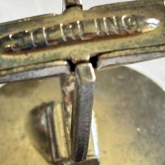 Solid sterling silver vintage cufflinks - image 3