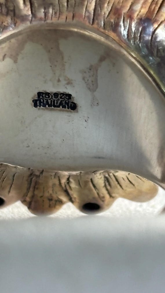 A huge solid sterling silver sunflower statement,… - image 6