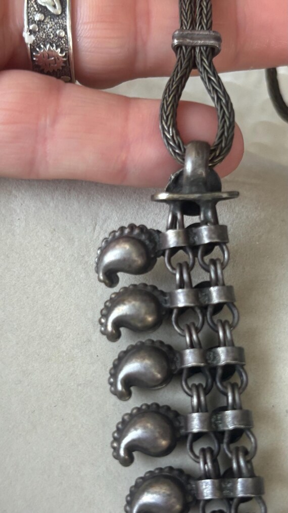 India Rajasthan solid silver cones pendants beads… - image 9