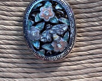 Brighton brand Silvertone flower necklace