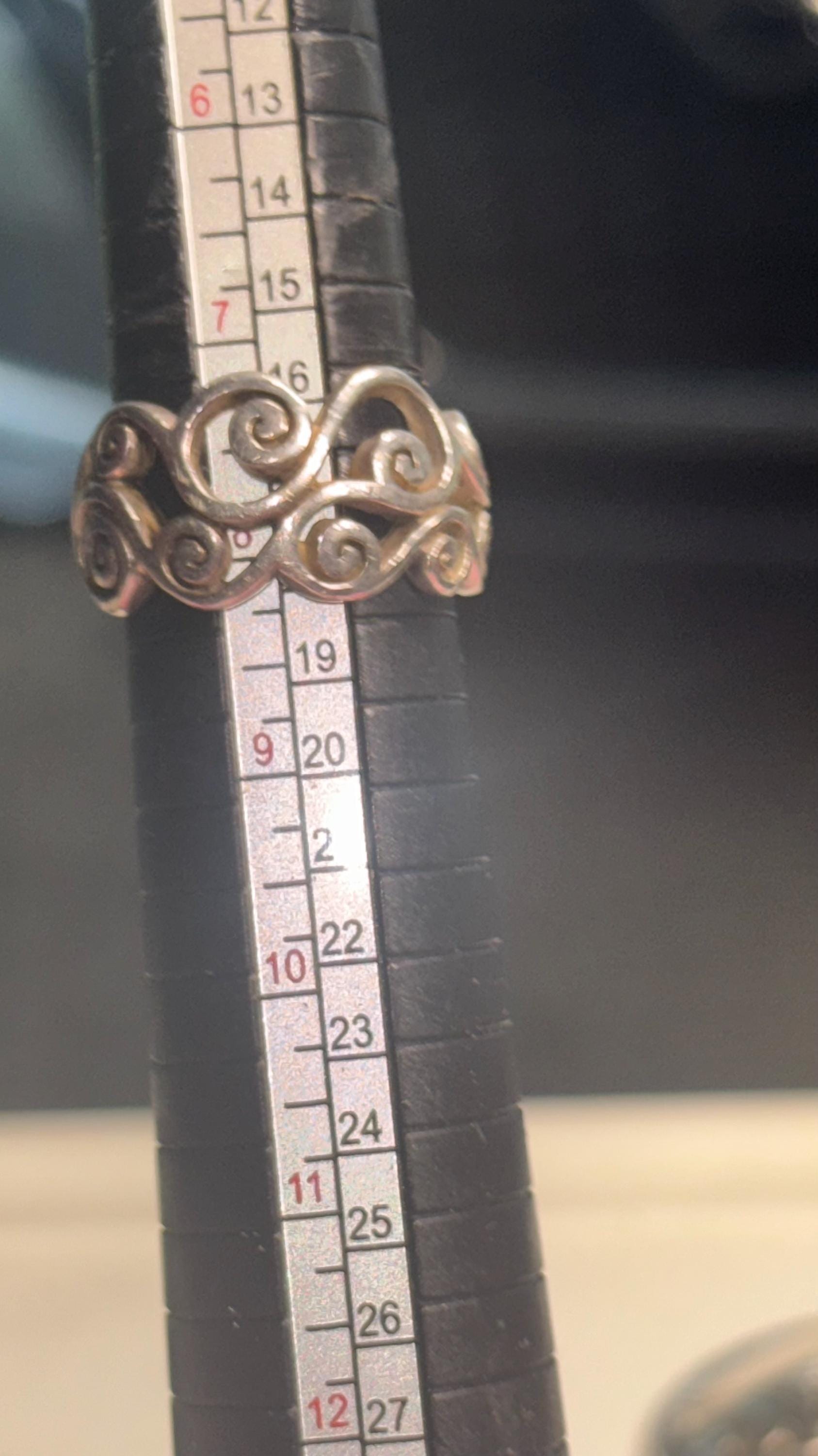 Wide Scroll Wide Scroll Design Sterling Silver Ring - Etsy
