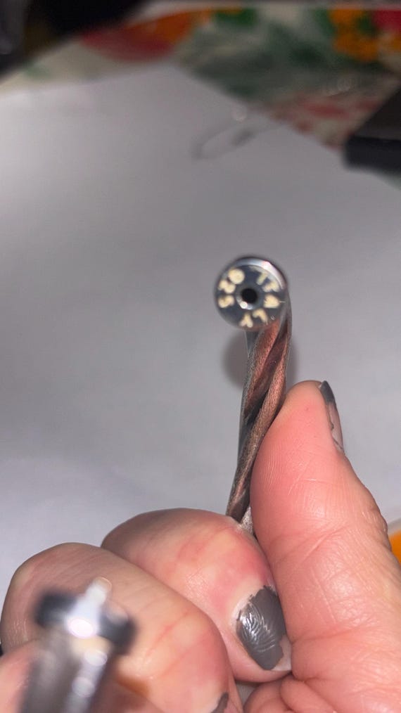 Large hinged sterling silver bangle bracelet - image 6