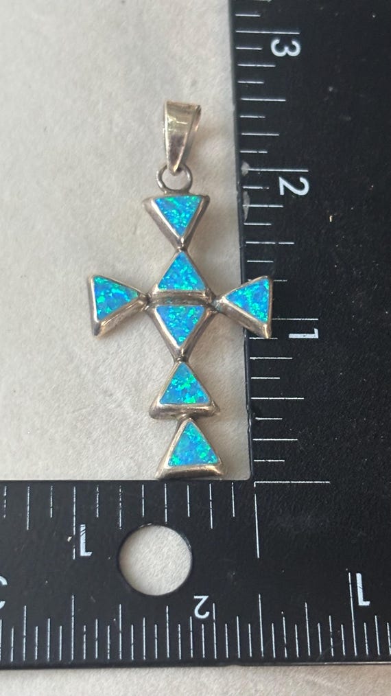 Very beautiful solid 950 Sterling native American… - image 8